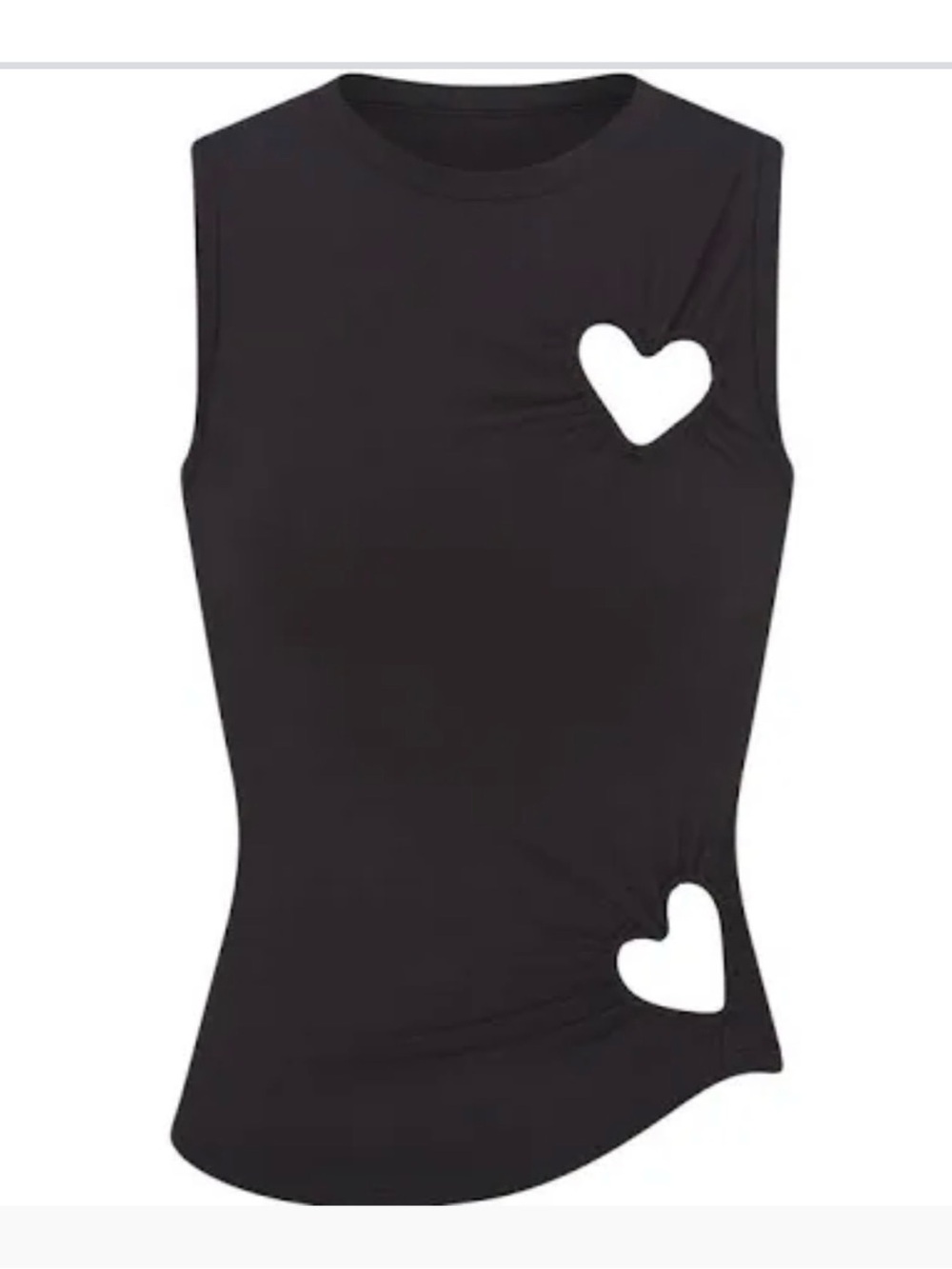 SKIMS Limited Edition rare Valentines Day Heart Cutout Tank Top Black Size Smal